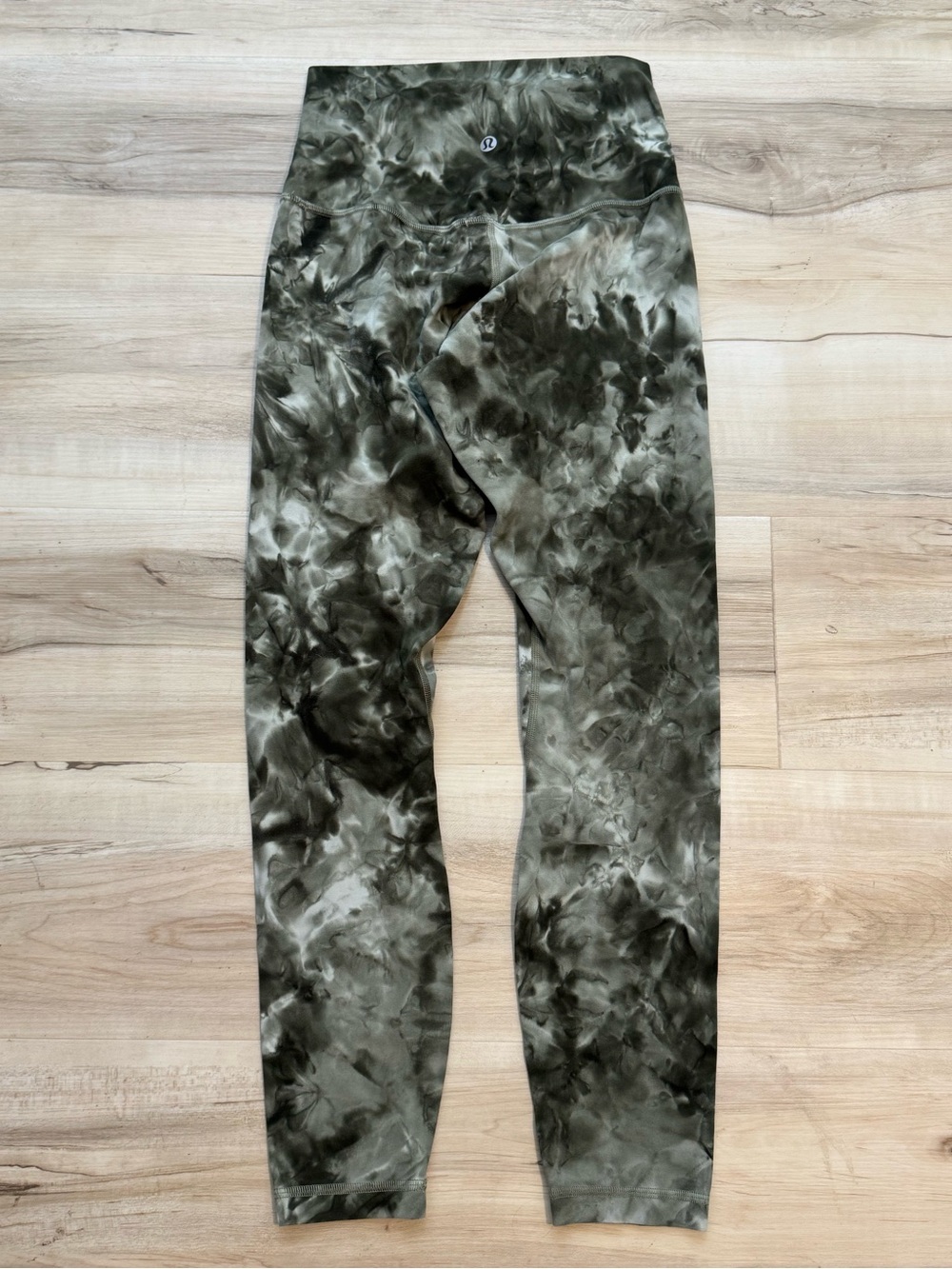 lululemon athletica Womens Olive Green Tie-Dye Leggings
